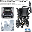 42 lbs Lightweight Electric Wheelchair – Foldable, Bluetooth Remote & Dual Batteries, 500W Power