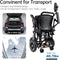 42 lbs Lightweight Electric Wheelchair – Foldable, Bluetooth Remote & Dual Batteries, 500W Power