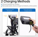 42 lbs Lightweight Electric Wheelchair – Foldable, Bluetooth Remote & Dual Batteries, 500W Power