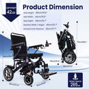 42 lbs Lightweight Electric Wheelchair – Foldable, Bluetooth Remote & Dual Batteries, 500W Power