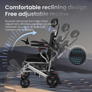 2025 Reclining Electric Wheelchair – Foldable All-Terrain Power Chair with 30+ Mile Range & Dual Batteries