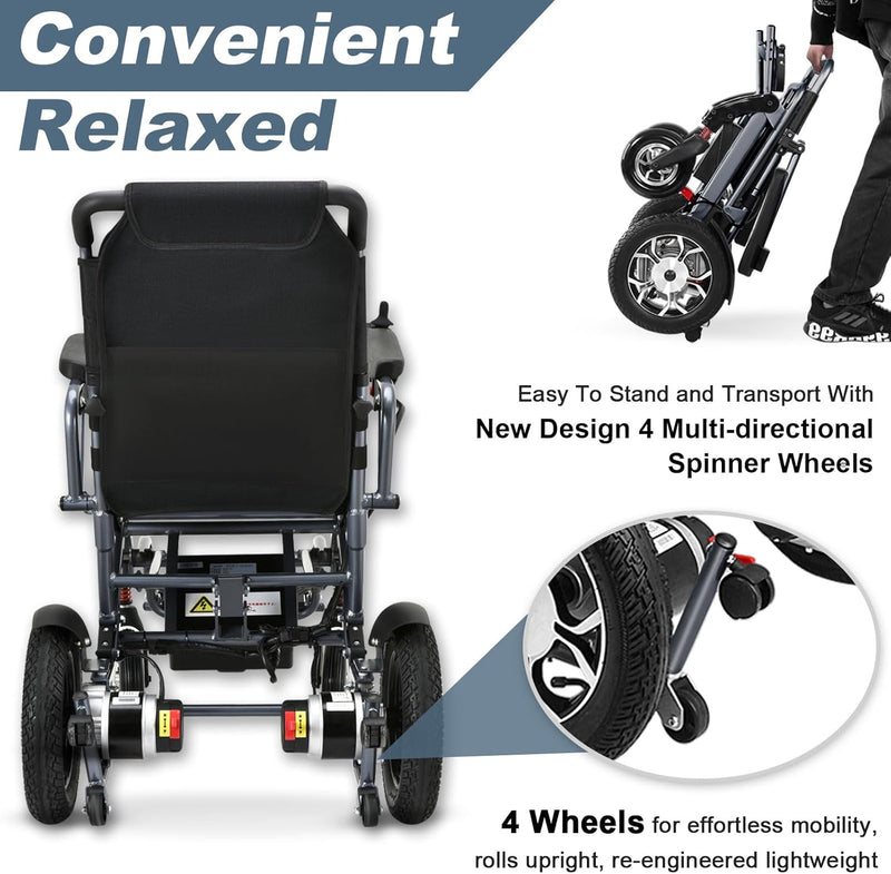 2025 Reclining Electric Wheelchair – Foldable All-Terrain Power Chair with 30+ Mile Range & Dual Batteries