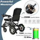 2025 Reclining Electric Wheelchair – Foldable All-Terrain Power Chair with 30+ Mile Range & Dual Batteries