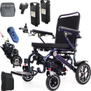 42 lbs Lightweight Electric Wheelchair – Foldable, Bluetooth Remote & Dual Batteries, 500W Power