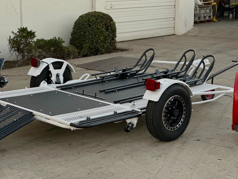 3-Rail Motorcycle Transport Trailer – Heavy-Duty Bike Hauler with Secure Rails