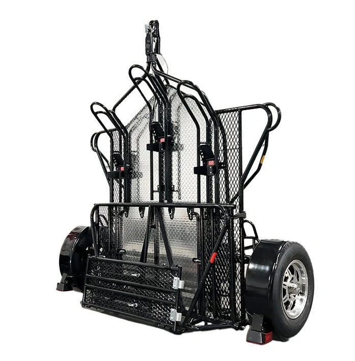 3-Rail Motorcycle Transport Trailer – Heavy-Duty Bike Hauler with Secure Rails